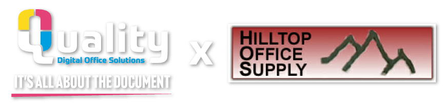 Quality Digital Office solutions logo and Hilltop Office Supply logo